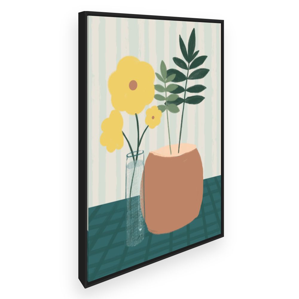 Toile Fleurs en vase