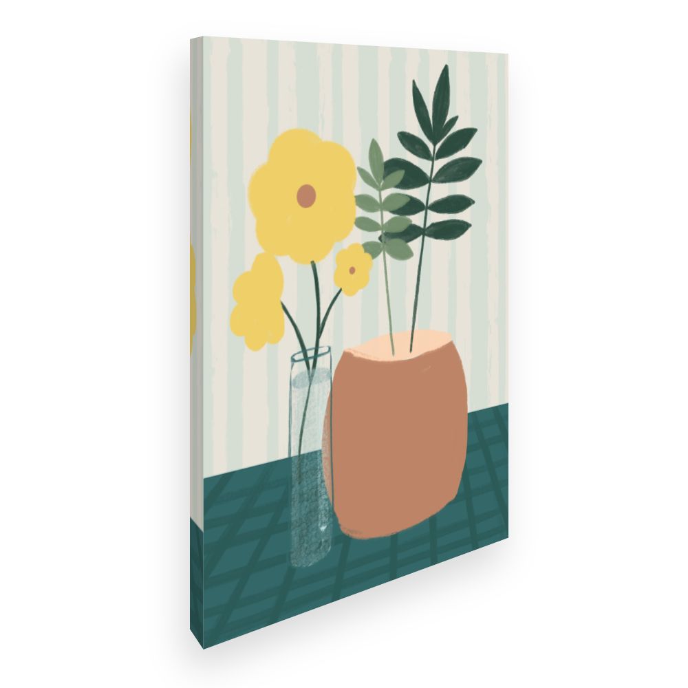 Toile Fleurs en vase