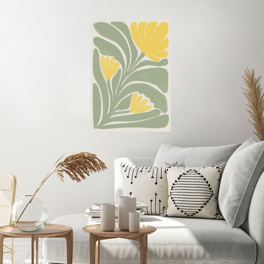 Affiche Fleurs colorées