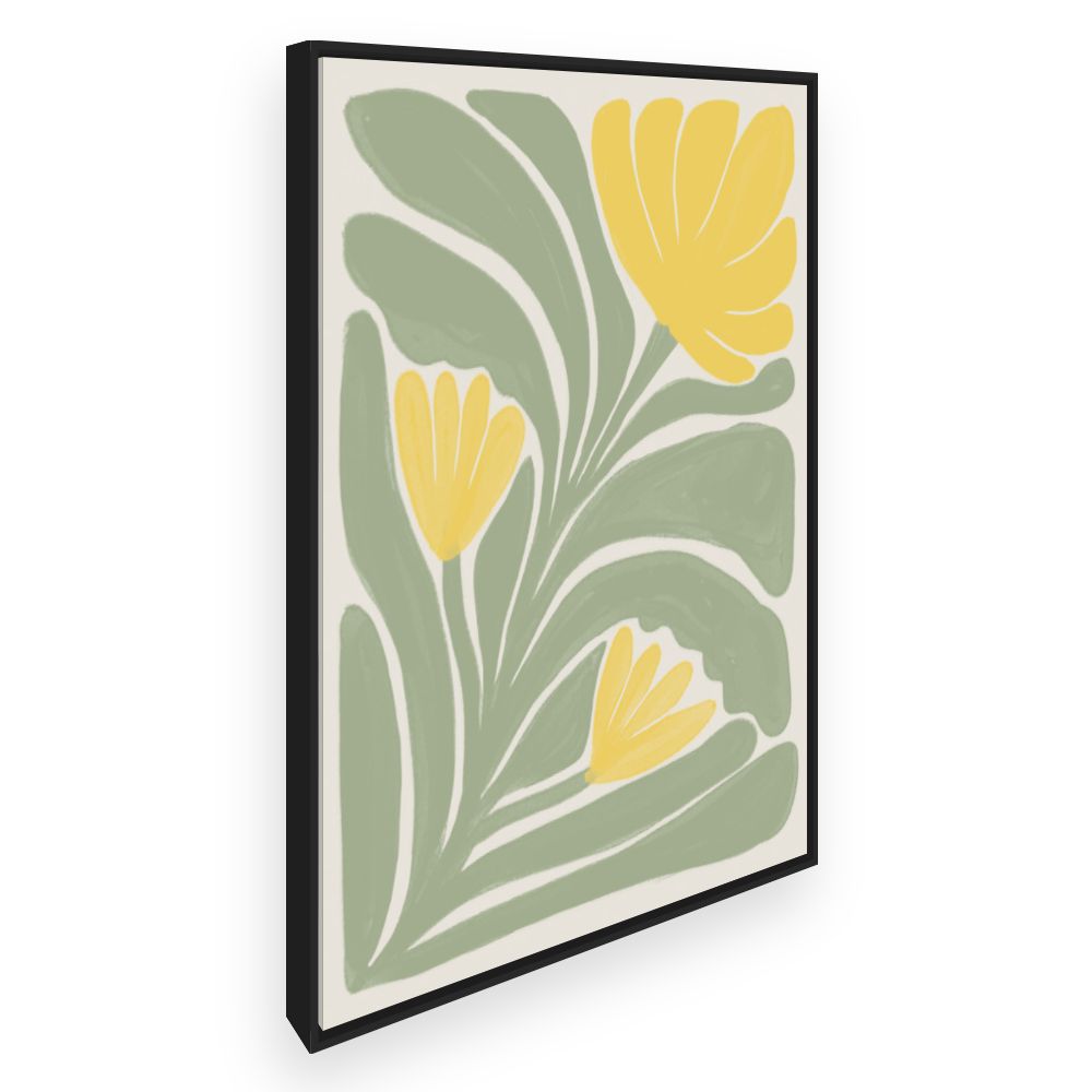 Toile Fleurs stylisées