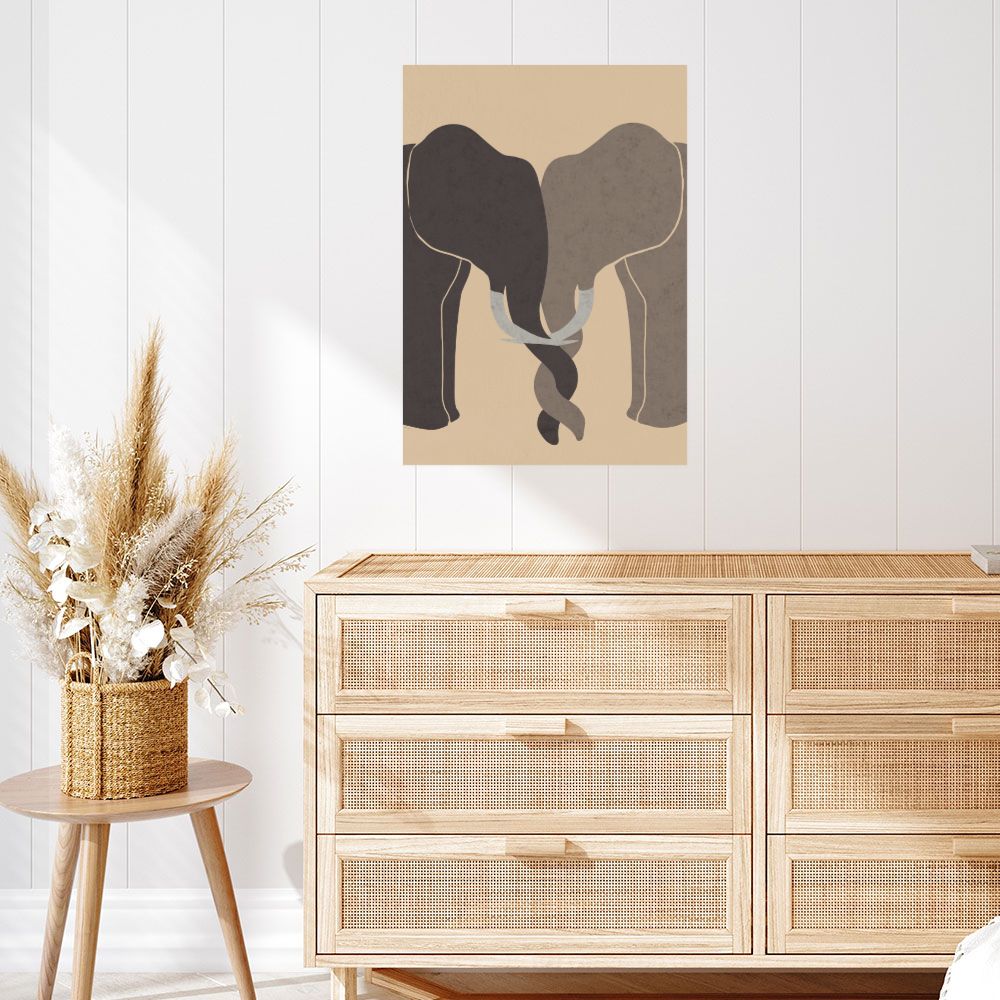 Affiche Éléphants élégants