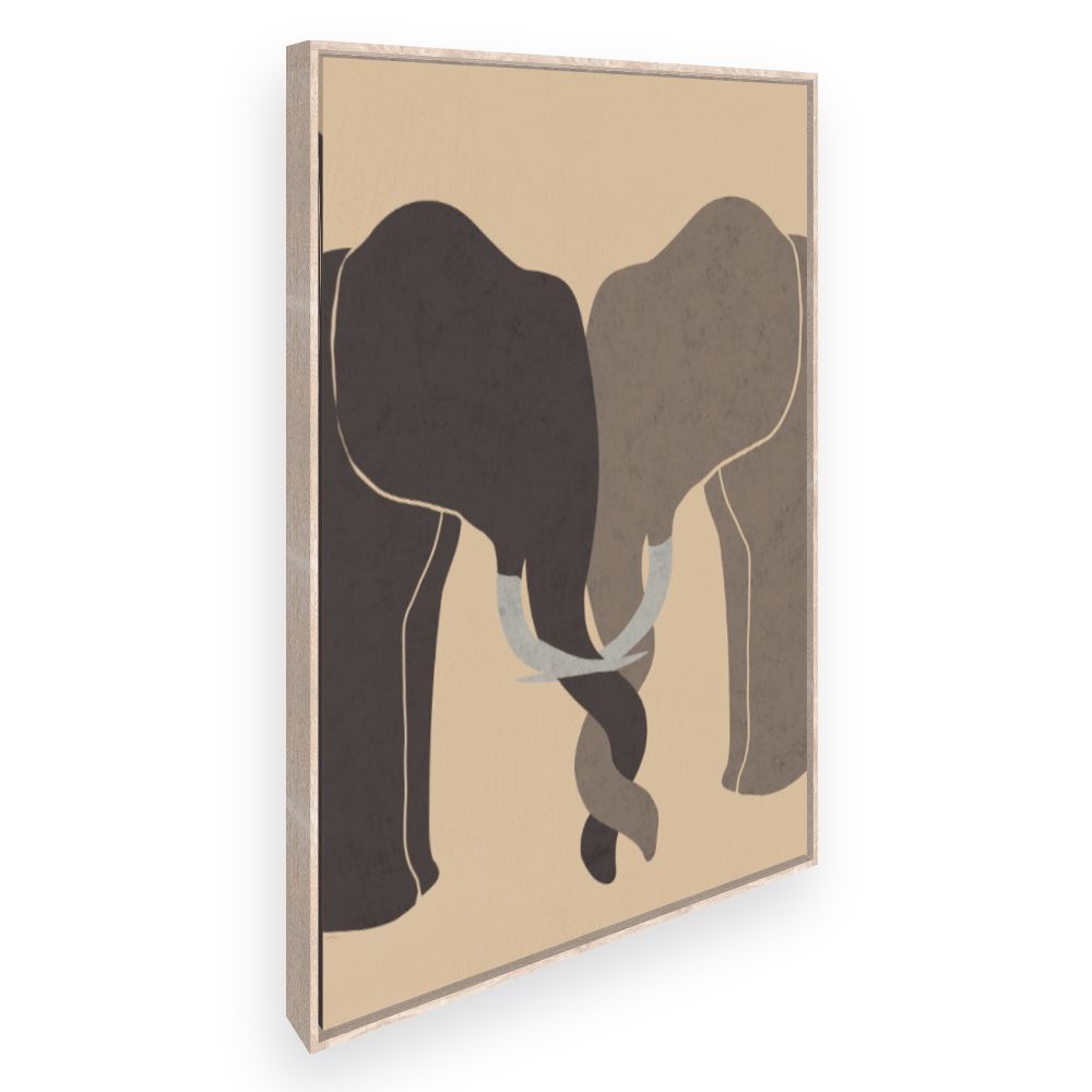 Toile Éléphants entrelacés