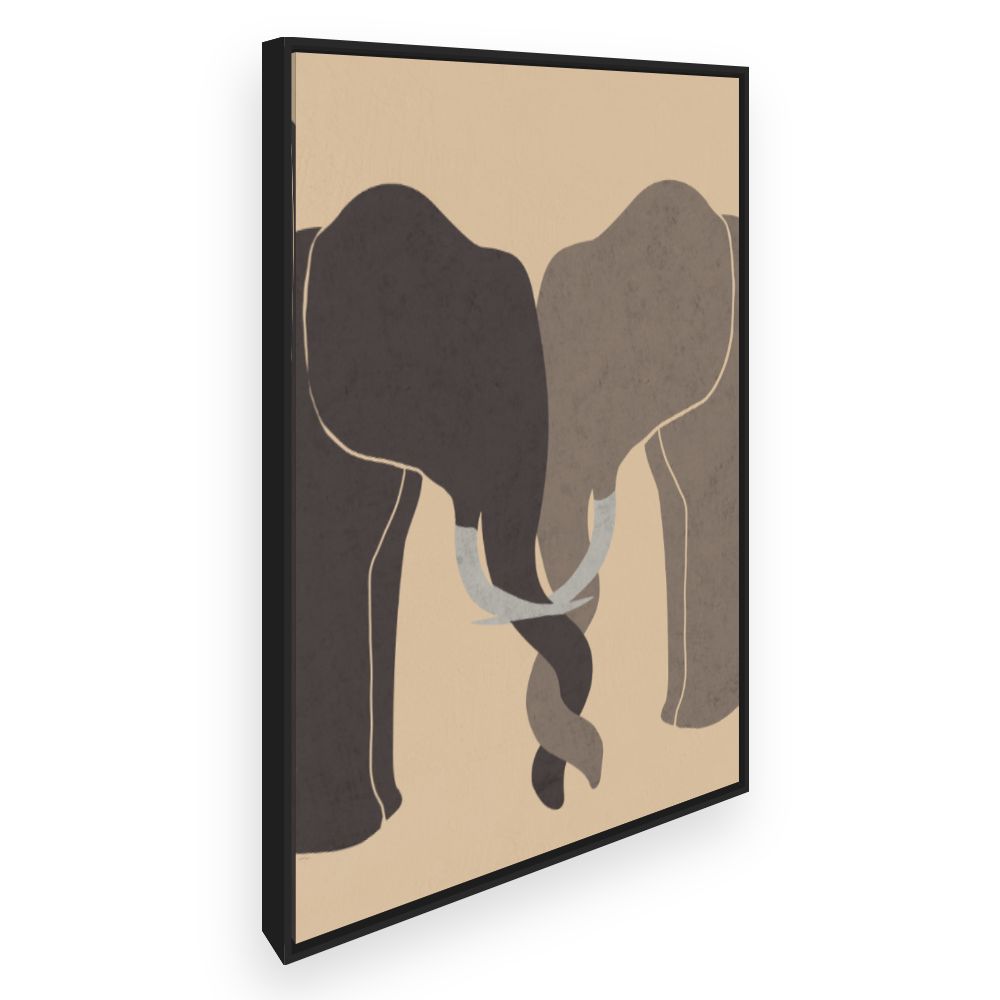 Toile Éléphants entrelacés