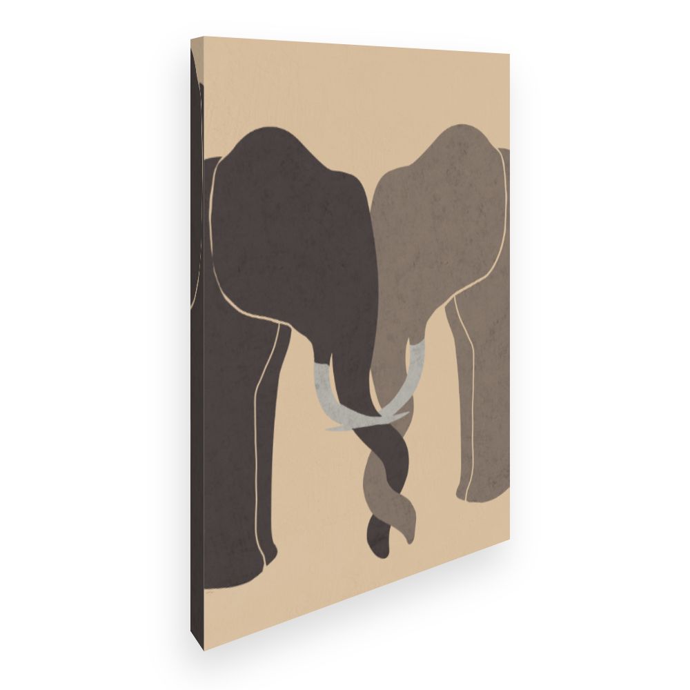 Toile Éléphants entrelacés