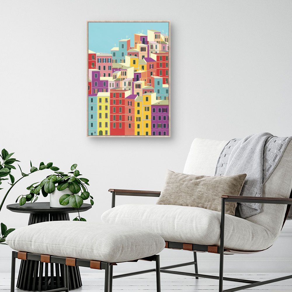 Tableau Maisons colorées