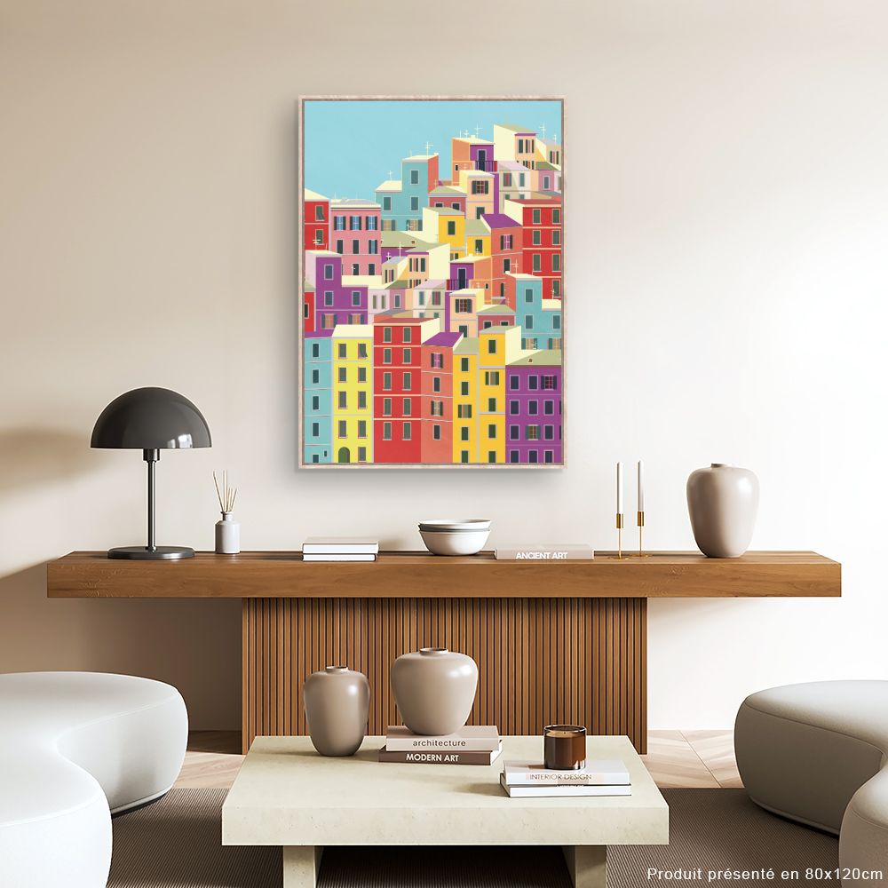 Tableau Maisons colorées