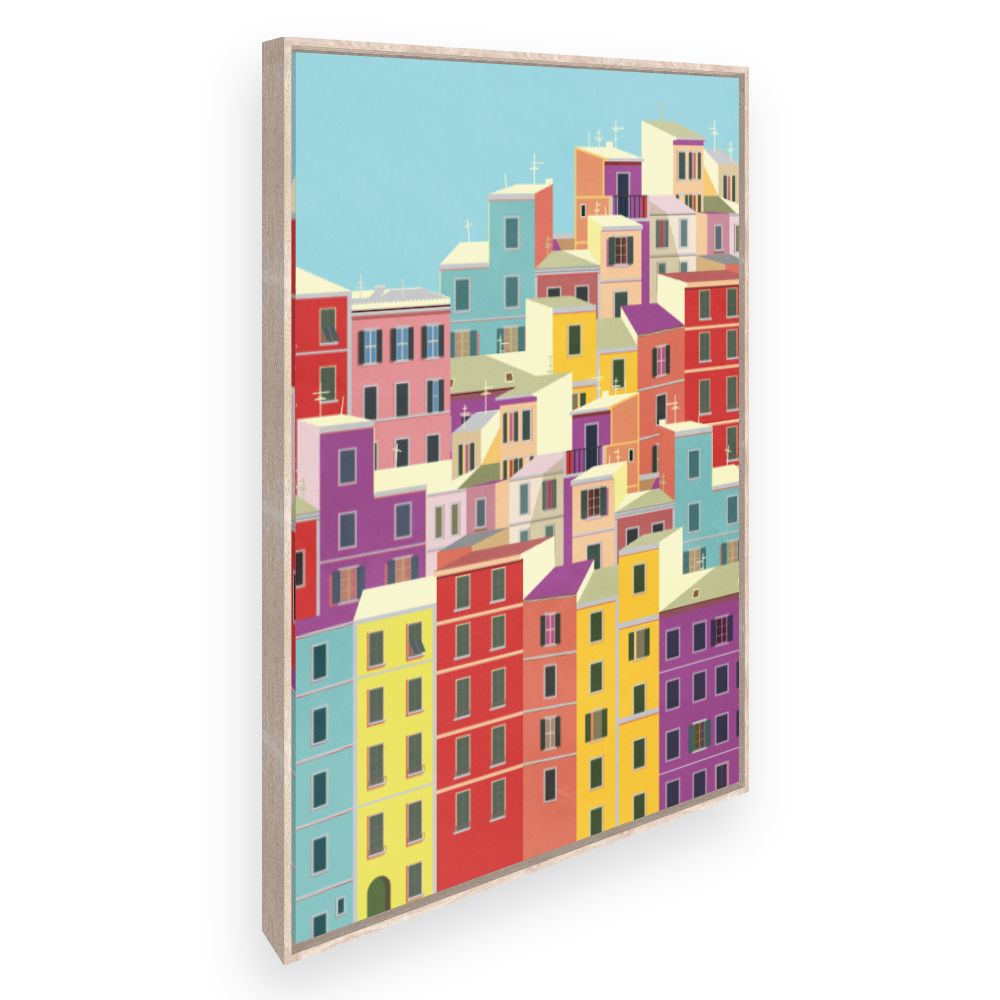 Toile Maisons colorées