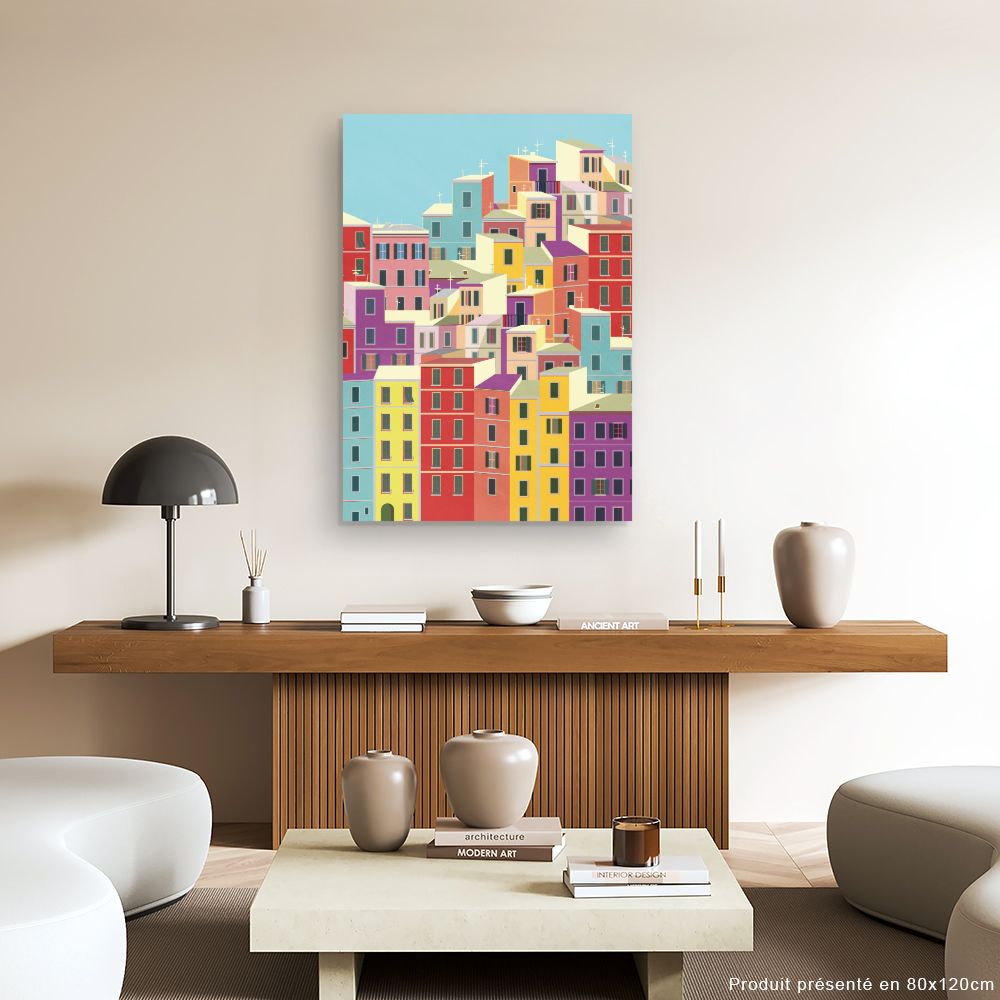 Tableau Maisons colorées