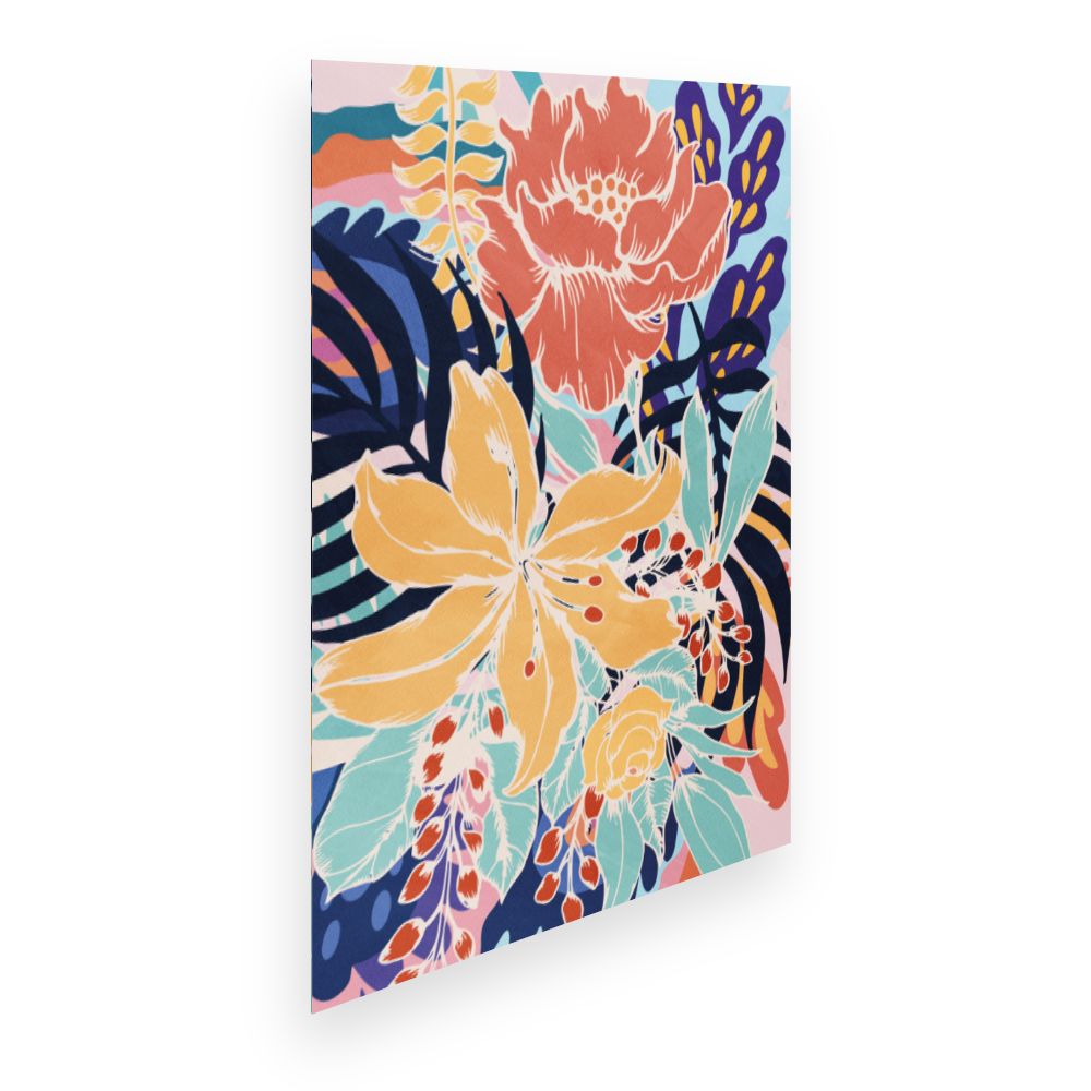 Affiche Fleurs exotiques vibrantes