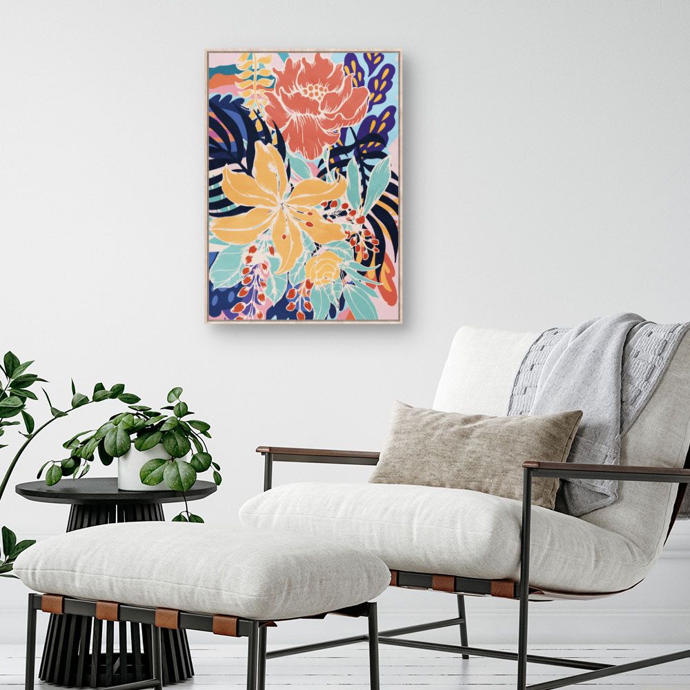 Tableau Fleurs exotiques vibrantes