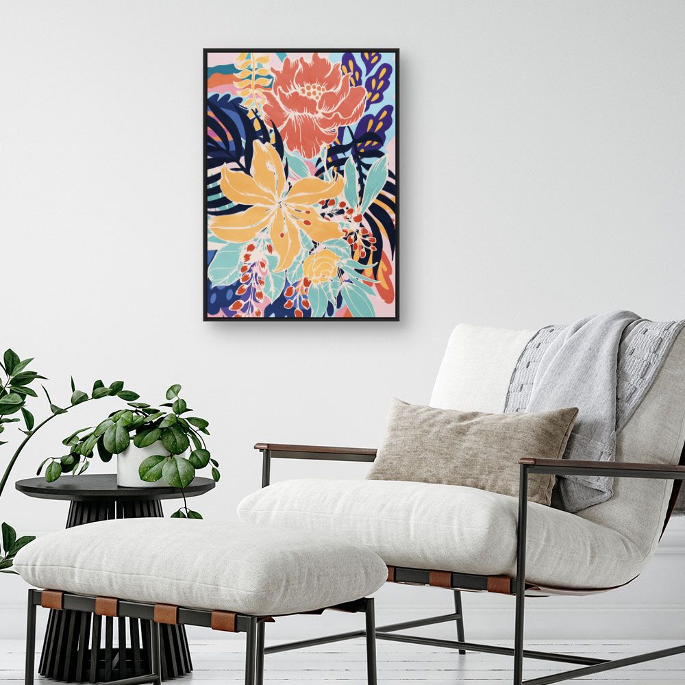 Tableau Fleurs exotiques vibrantes