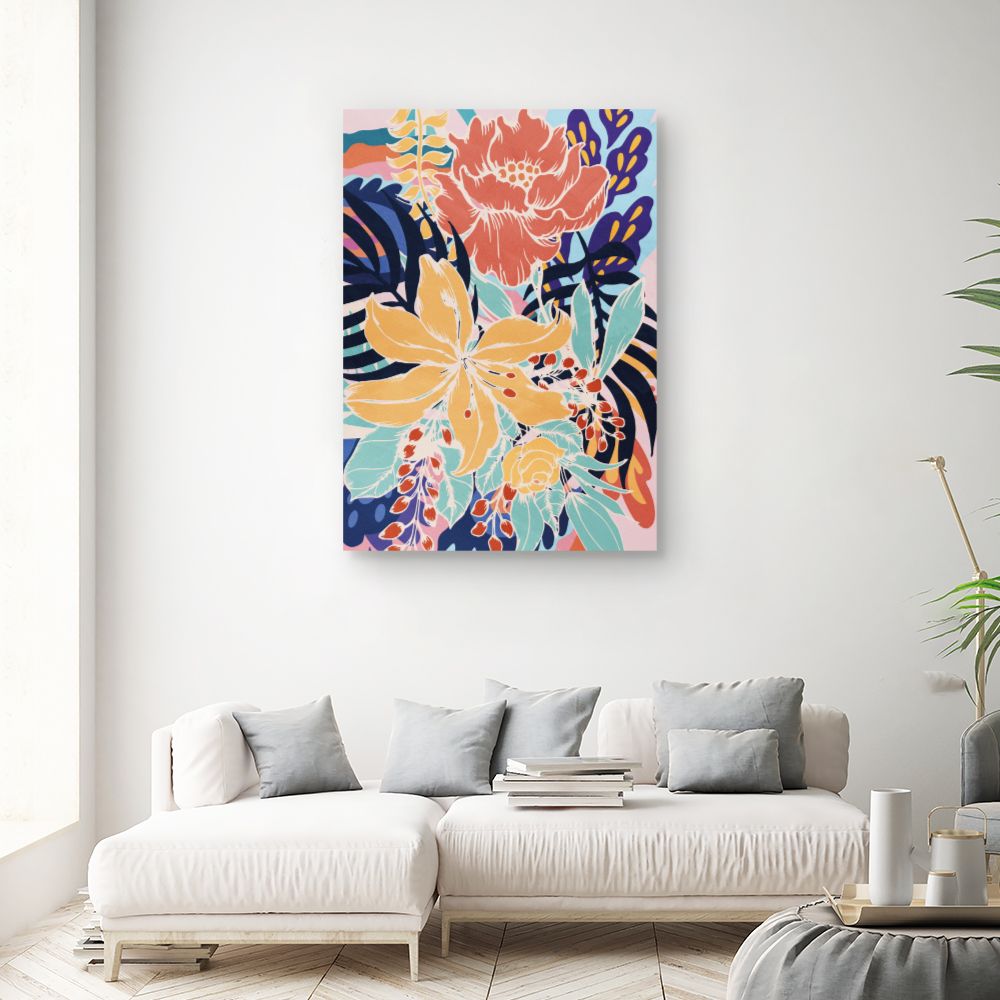 Tableau Fleurs exotiques vibrantes