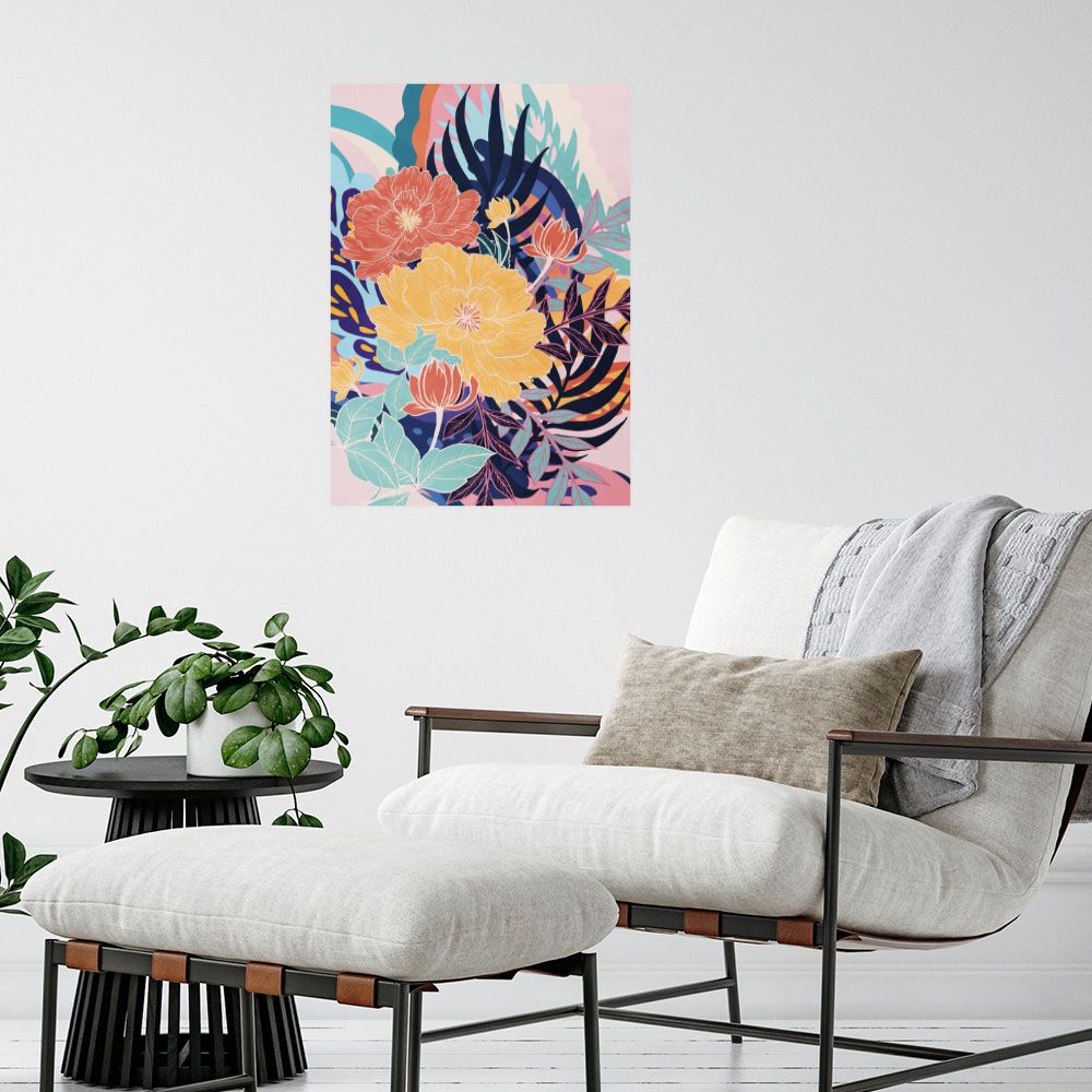 Affiche Fleurs vibrantes