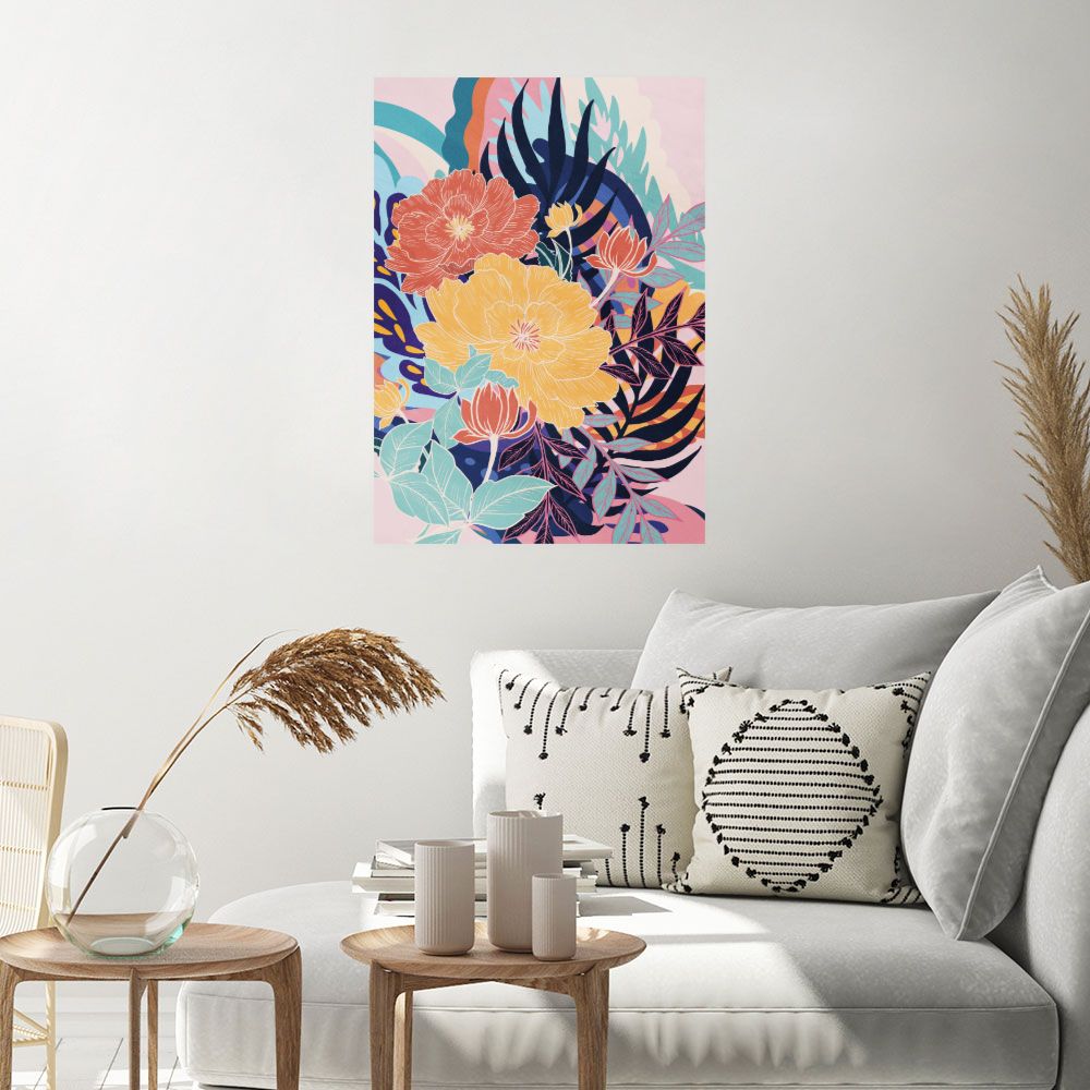 Affiche Fleurs vibrantes