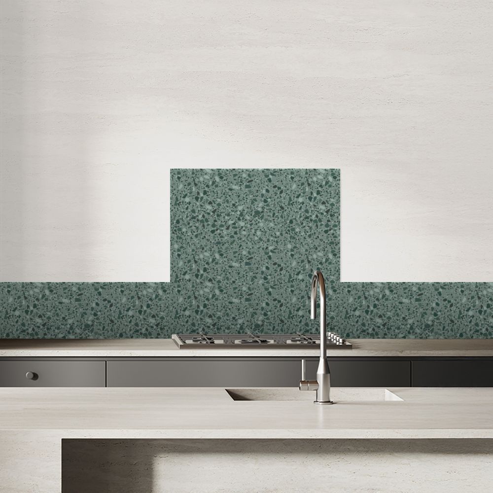 Crédence en aluminium / Terrazzo moderne