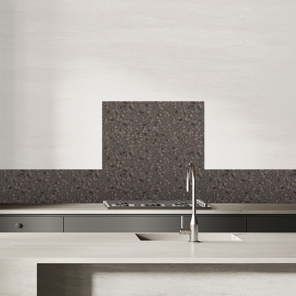 Crédence en aluminium / Design terrazzo moderne