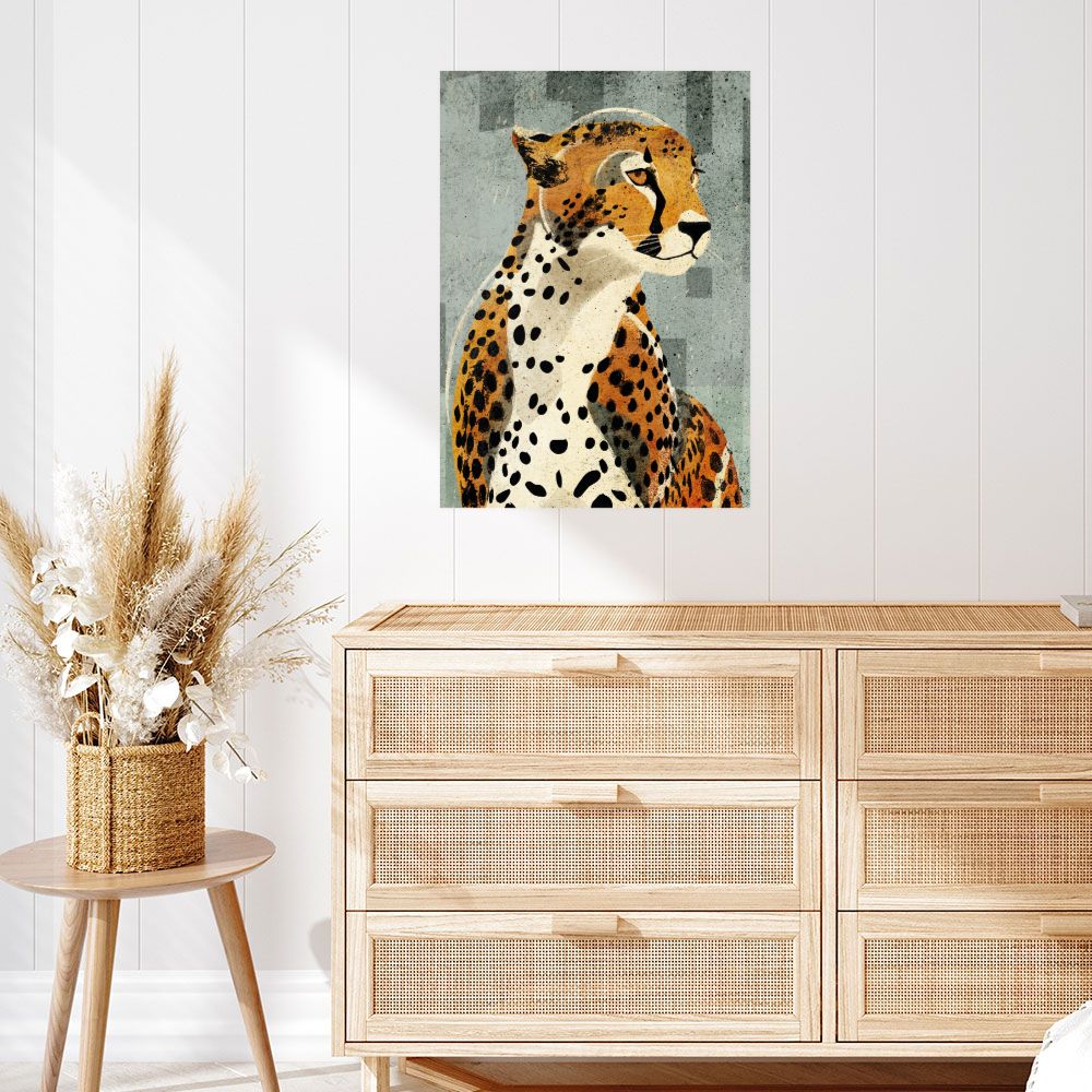 Affiche Élégant guépard moderne