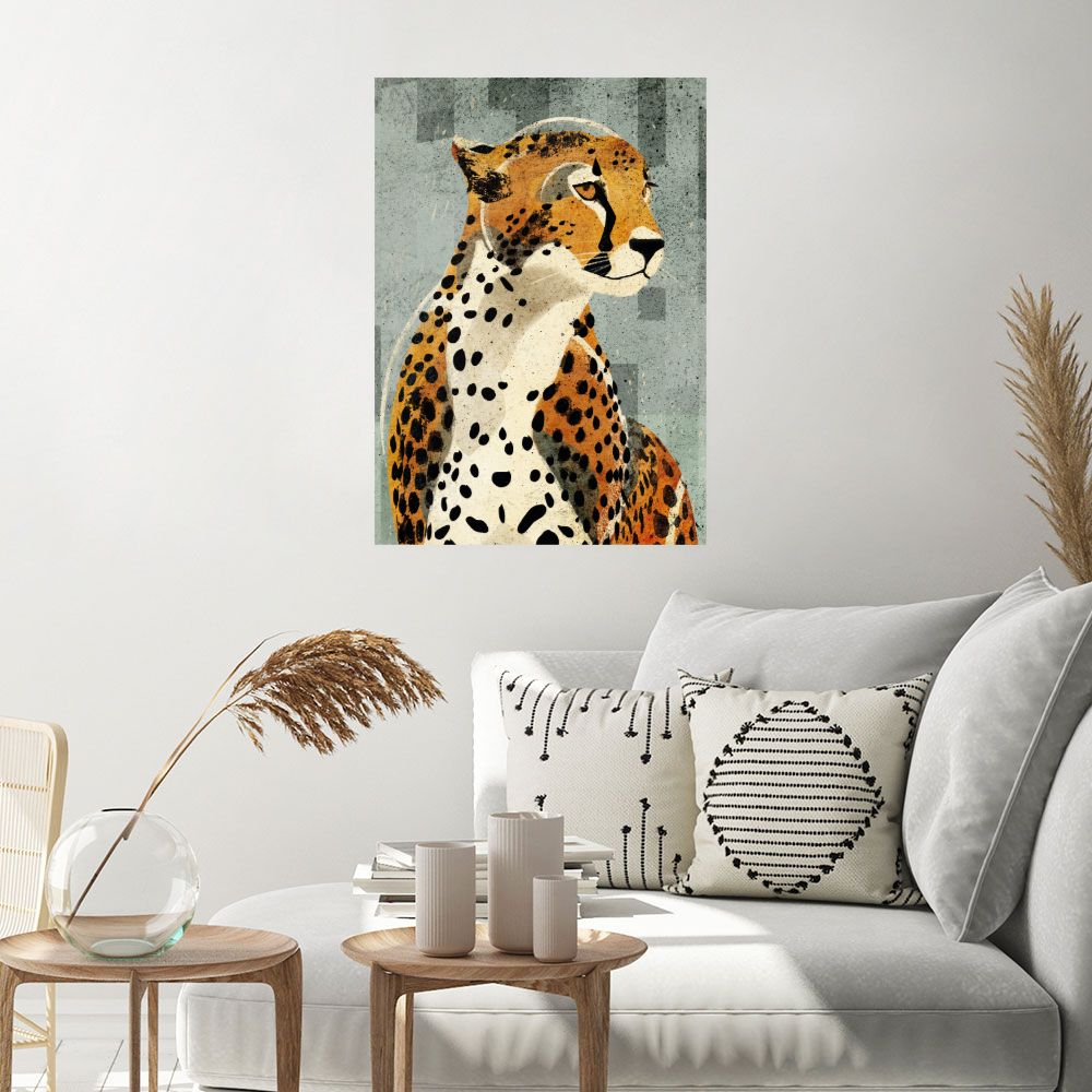 Affiche Élégant guépard moderne