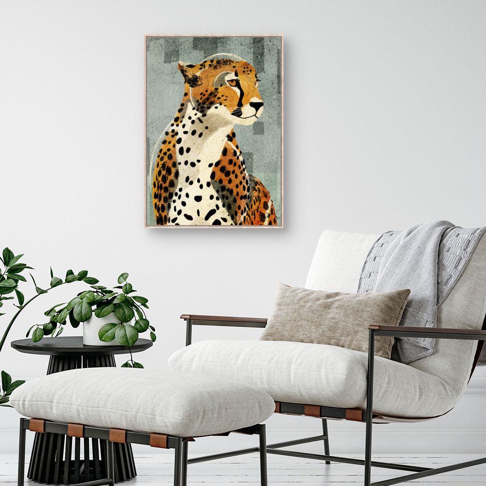 Tableau Élégant guépard stylisé