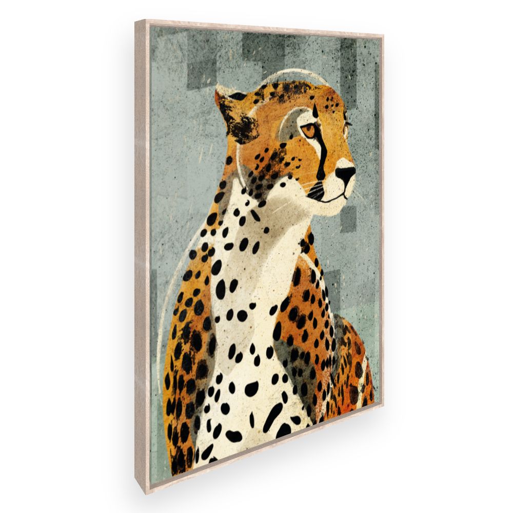 Toile Élégant guépard stylisé