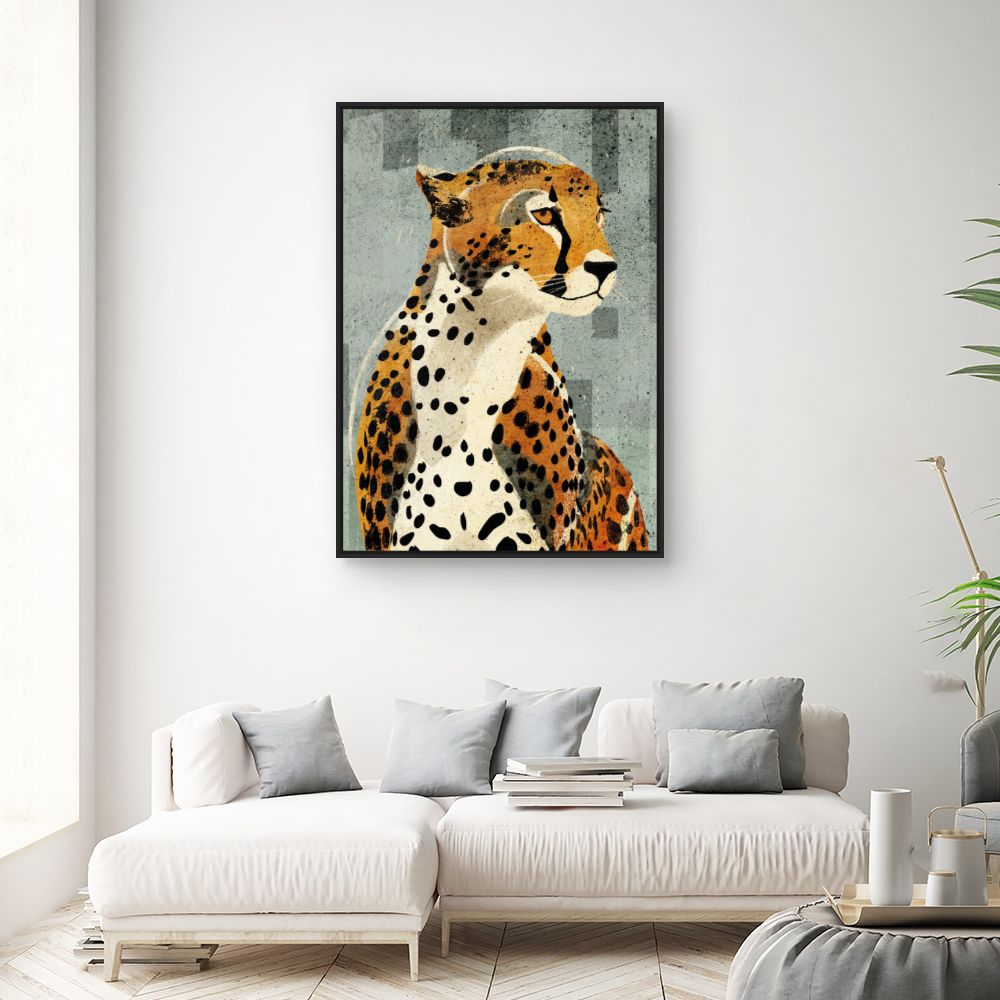Tableau Élégant guépard stylisé
