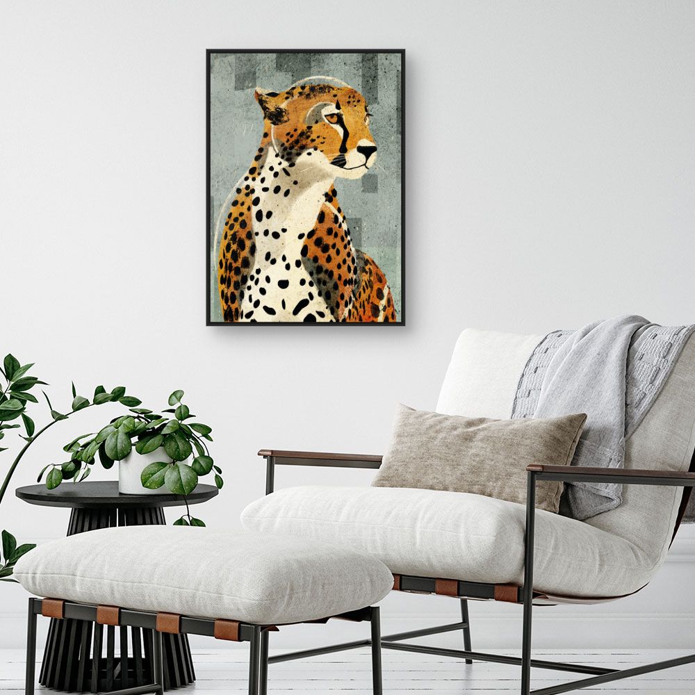 Tableau Élégant guépard stylisé