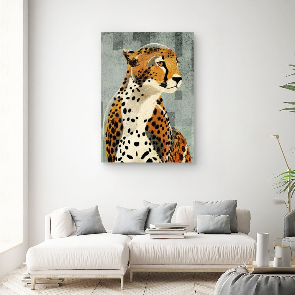 Tableau Élégant guépard stylisé