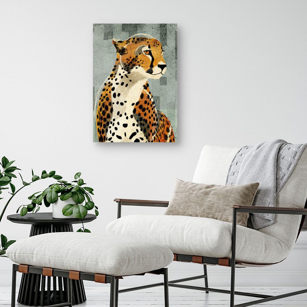 Tableau Élégant guépard stylisé