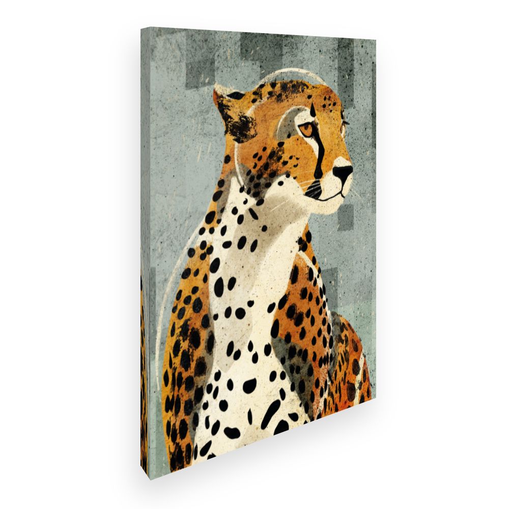 Toile Élégant guépard stylisé