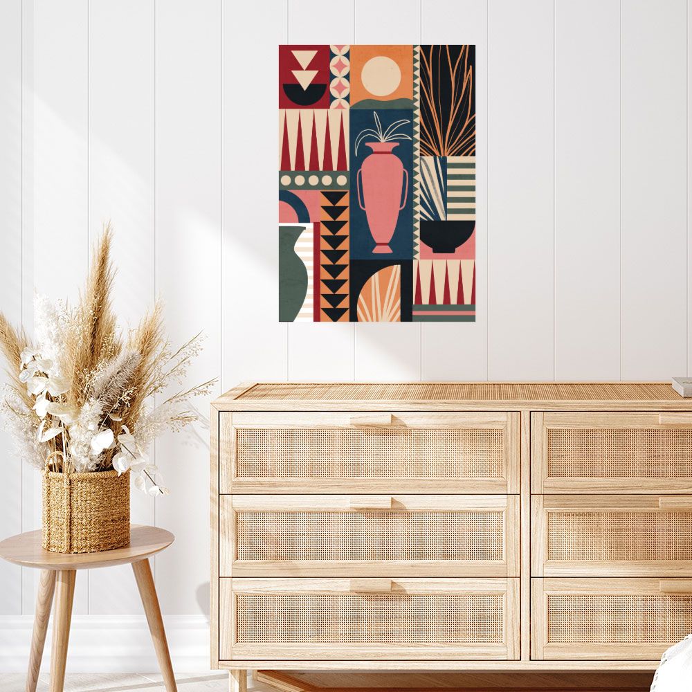 Affiche Motifs géométriques vibrants