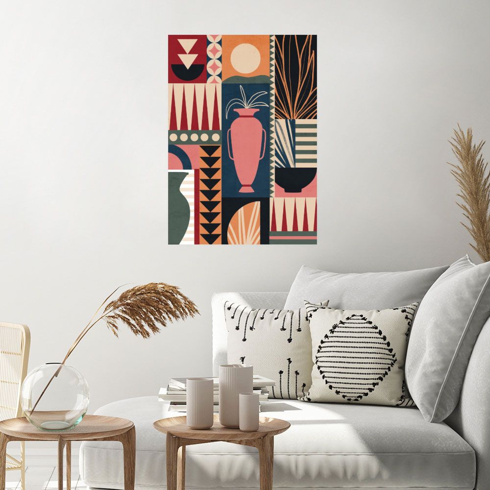 Affiche Motifs géométriques vibrants