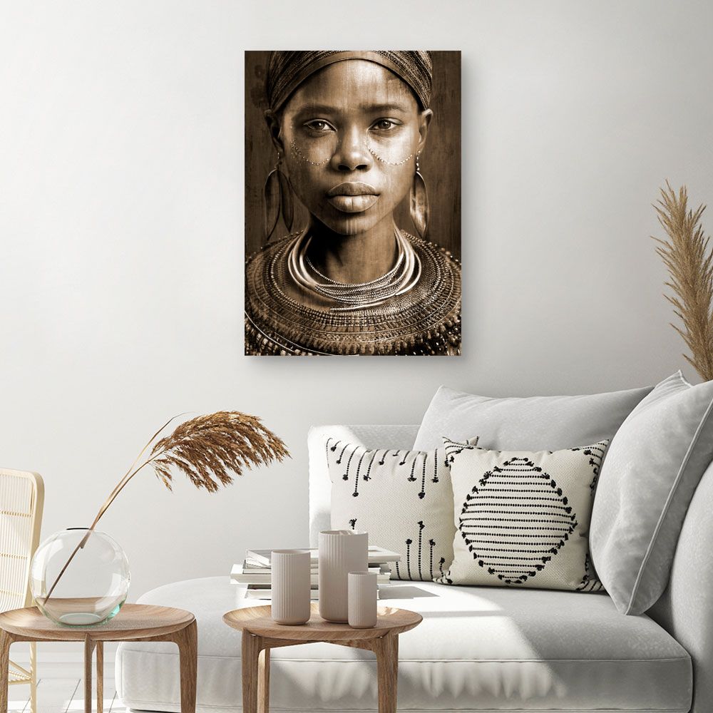 Tableau Portrait tribal captivant