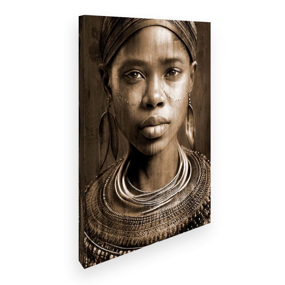 Toile Portrait tribal captivant