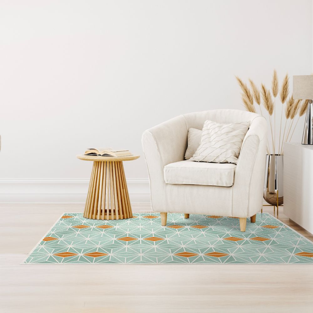 Tapis n°398 Motifs géométriques stylisés