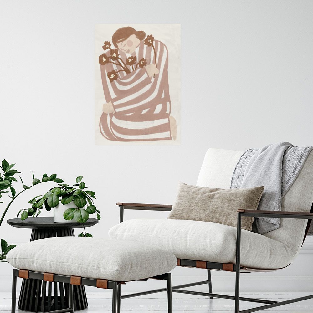 Affiche Câlin fleuri