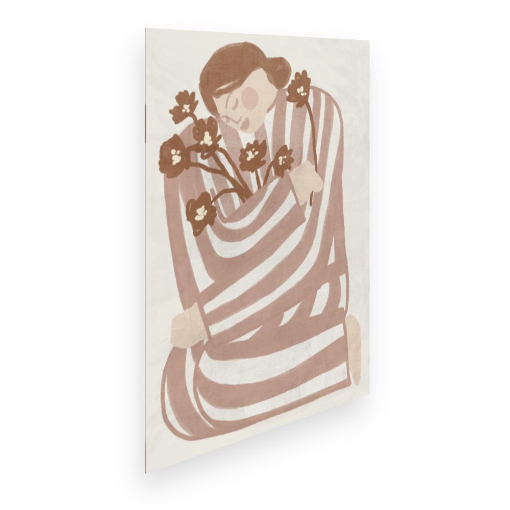 Affiche Câlin fleuri