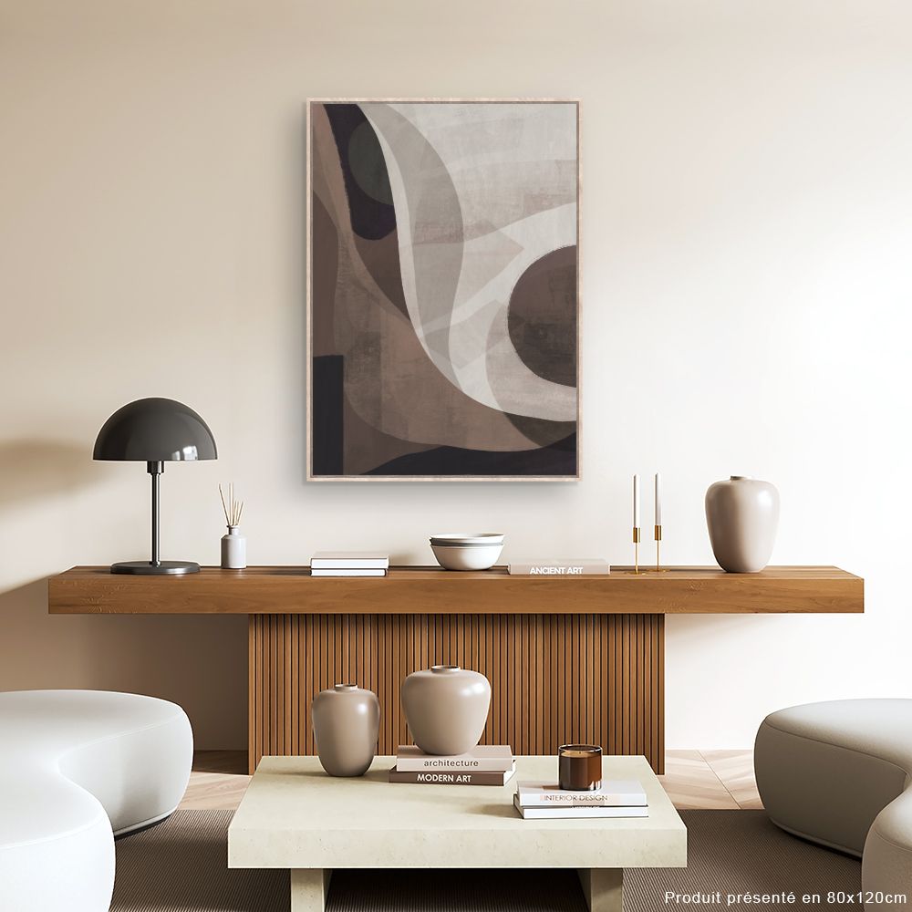 Tableau Courbes abstraites élégantes