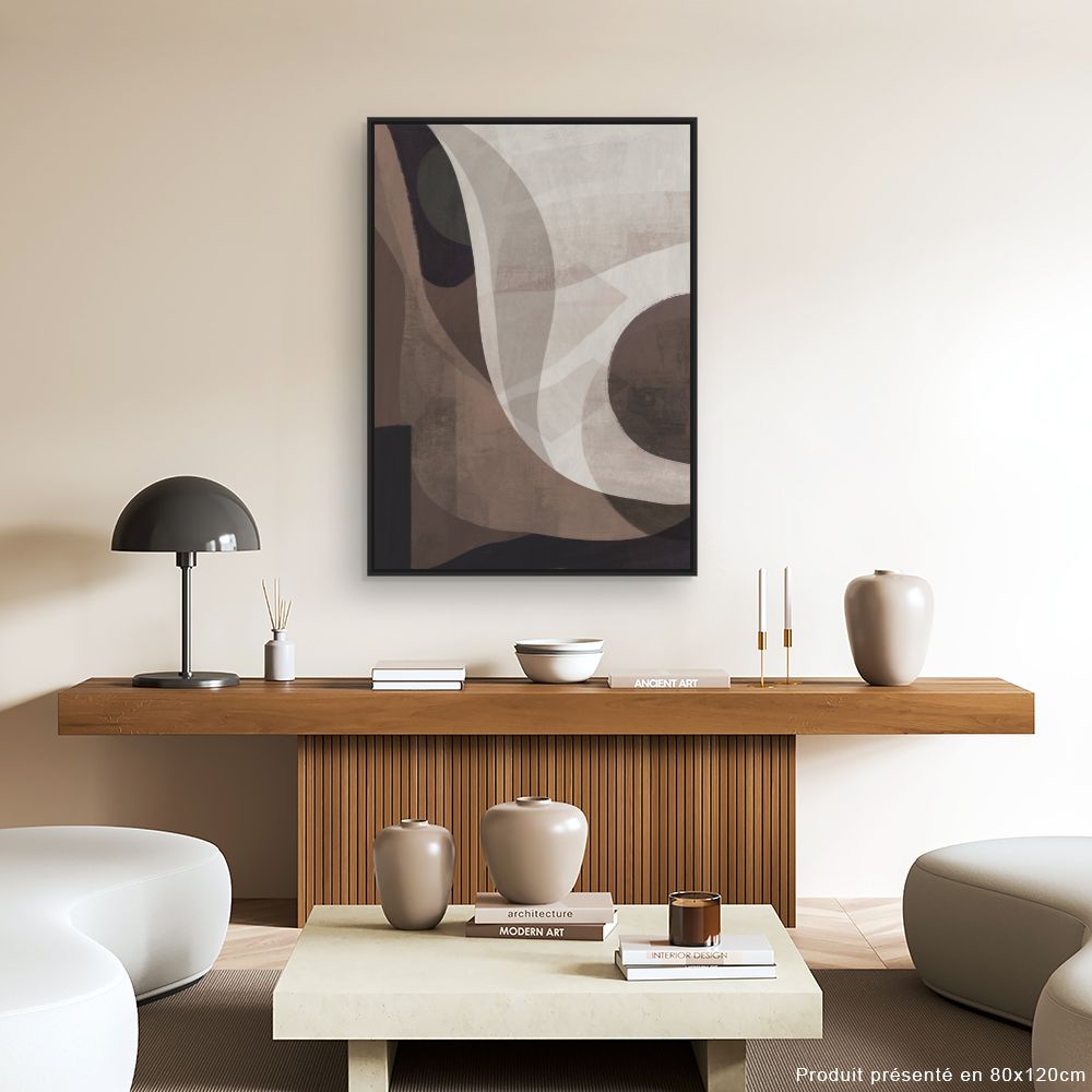 Tableau Courbes abstraites élégantes