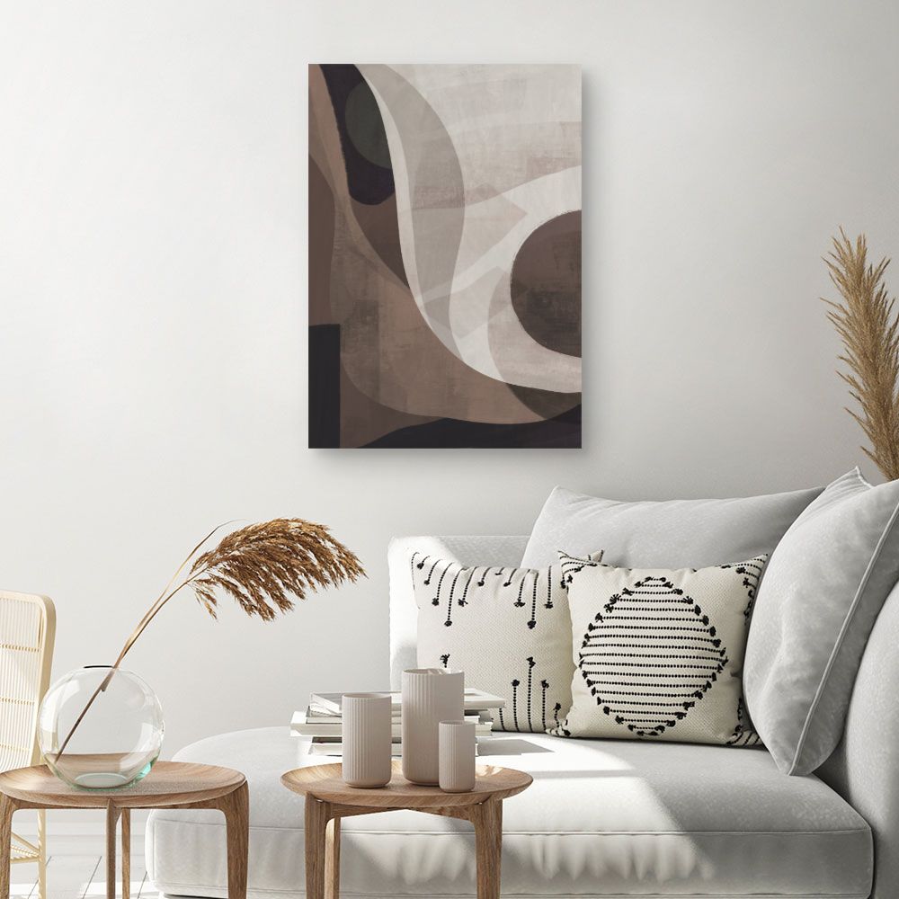 Tableau Courbes abstraites élégantes