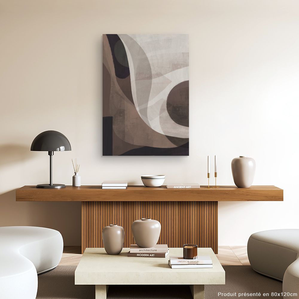Tableau Courbes abstraites élégantes