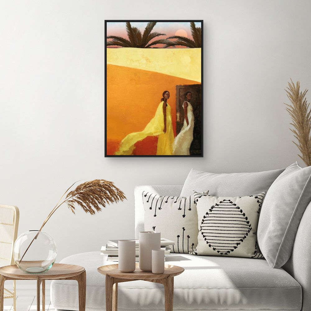 Tableau Élégantes silhouettes désert