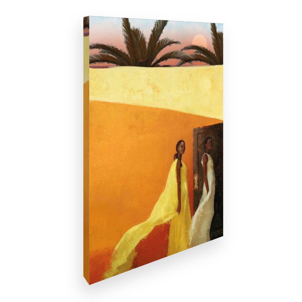 Toile Élégantes silhouettes désert