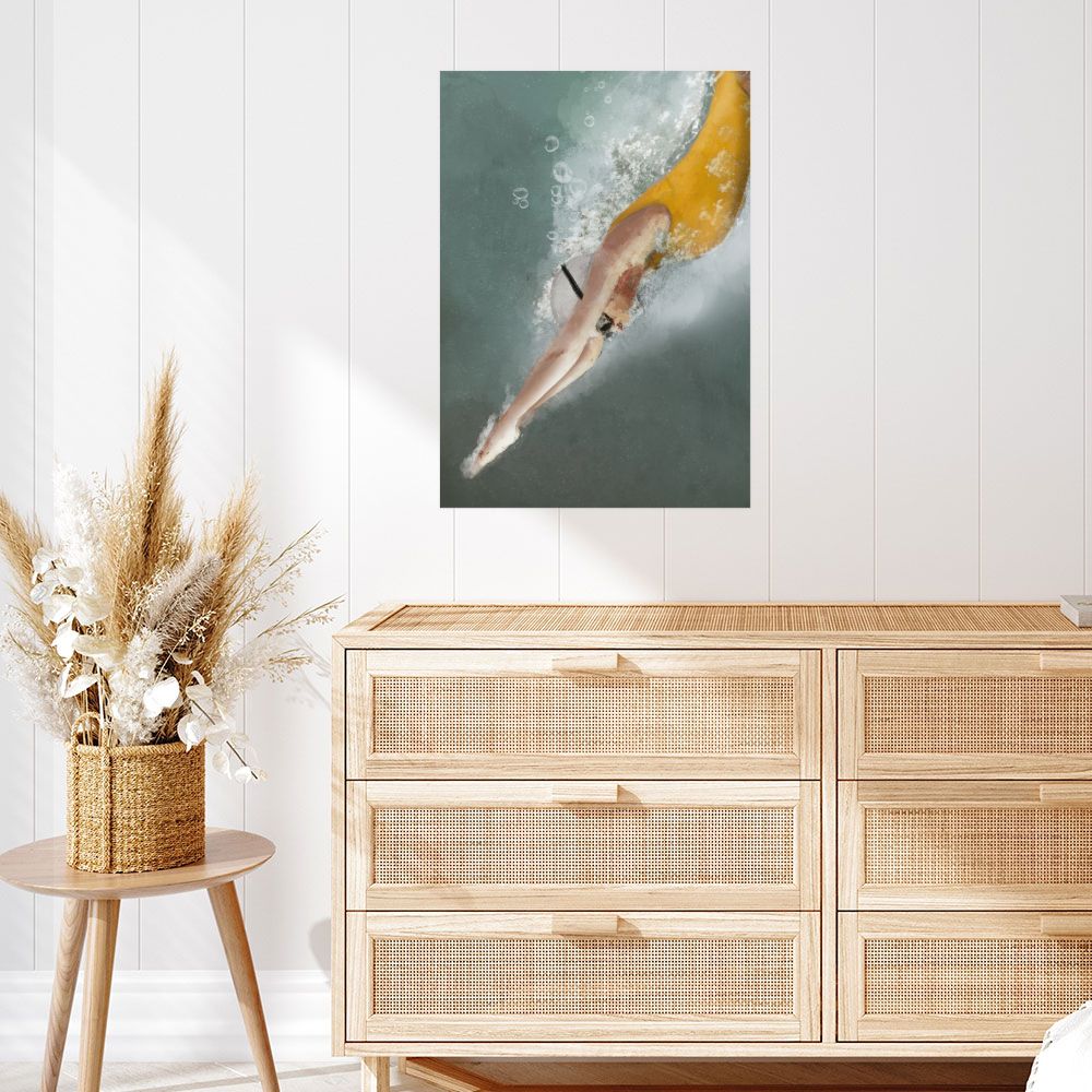 Affiche Plongeon dynamique