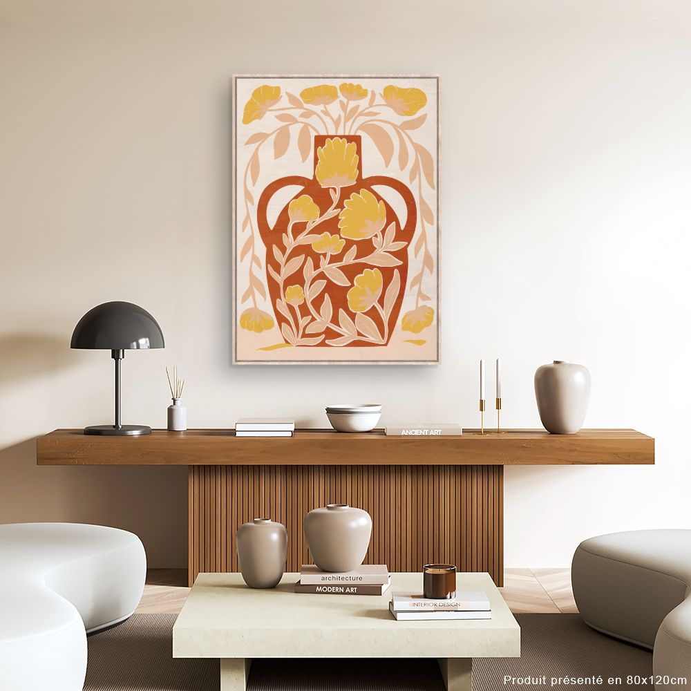 Tableau Vase floral coloré