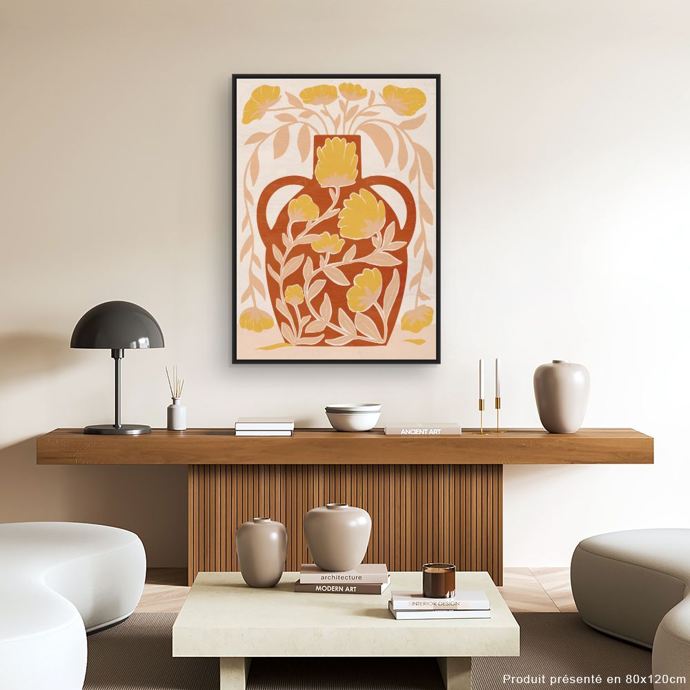 Tableau Vase floral coloré