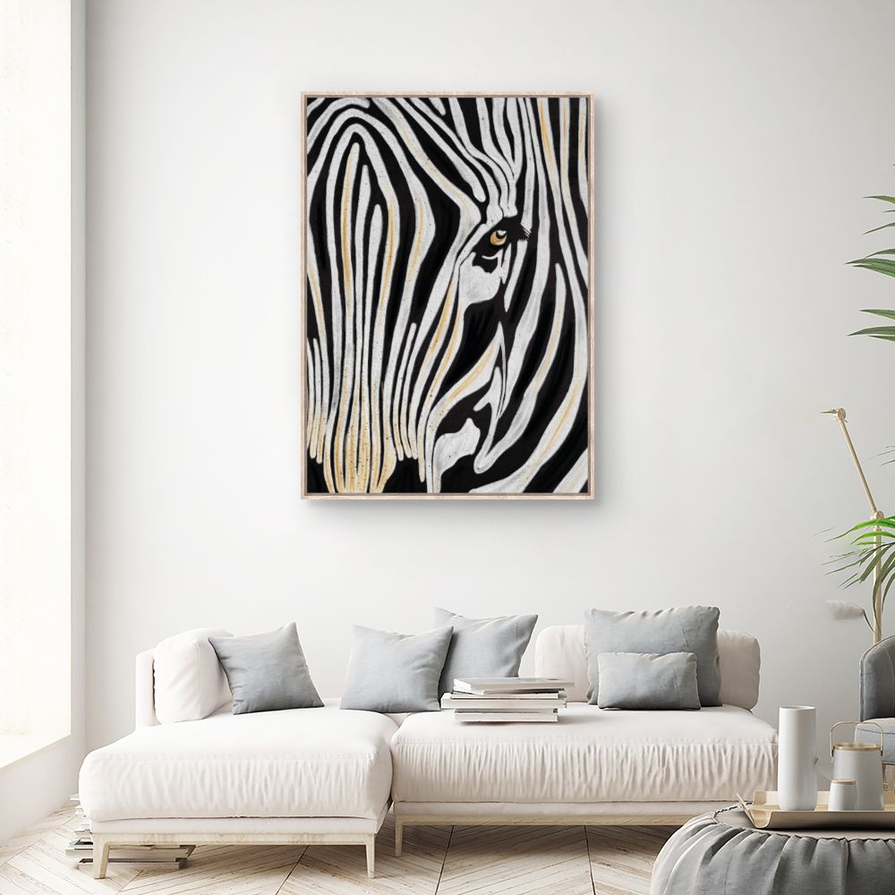 Tableau Zèbre abstrait