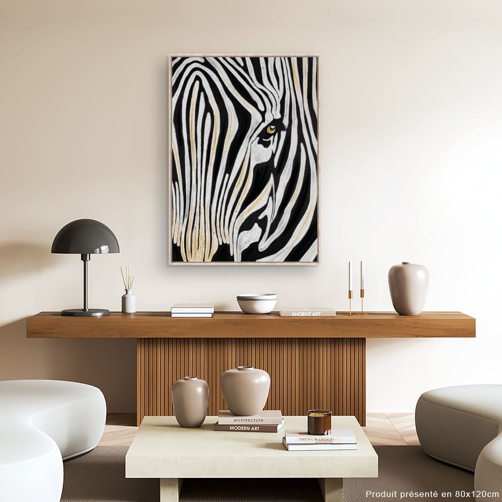 Tableau Zèbre abstrait