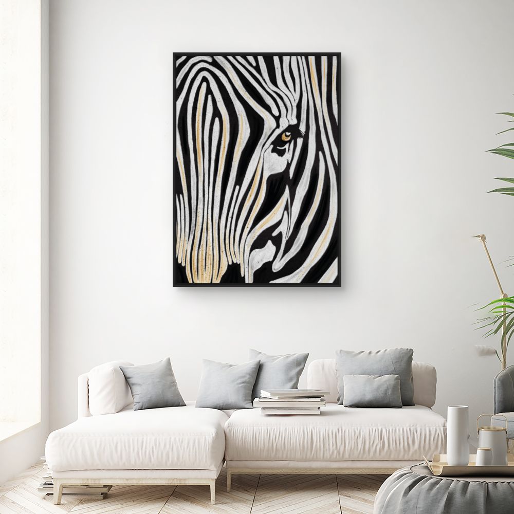 Tableau Zèbre abstrait