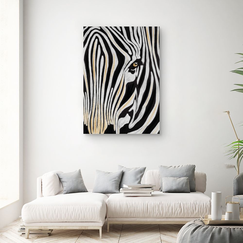 Tableau Zèbre abstrait