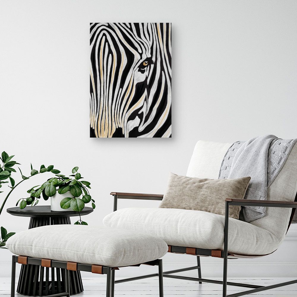 Tableau Zèbre abstrait